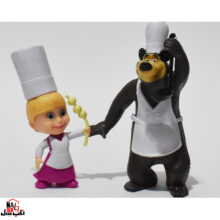 فیگور ناب سل مدل میشا و آقا خرسه آشپز مجموعه 2 عددی