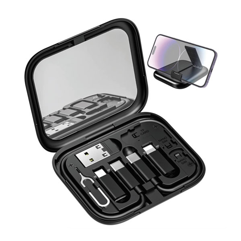 کابل تبدیل USB-C/USB به لایتنینگ/USB-C/MicroUSB بیوا مدل C-18 طول 0.28 متر