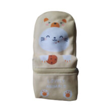 جامدادی مدل دو زیپ طرح گربه ملوس کد mn34