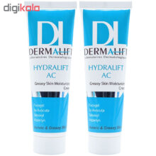 کرم مرطوبکننده پوست چرب درمالیفت مدل Hydralift AC Cream حجم 50 میلیلیتر بسته دو عددی