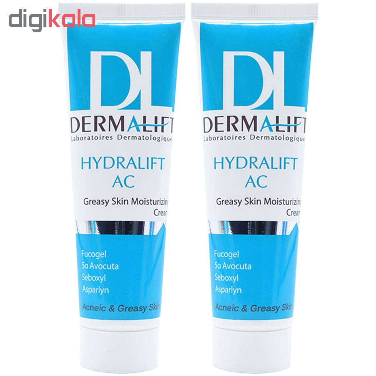کرم مرطوبکننده پوست چرب درمالیفت مدل Hydralift AC Cream حجم 50 میلیلیتر بسته دو عددی