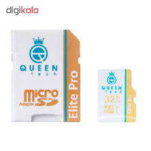 کارت حافظه microSDHC کوئین تک مدل Elite pro 566X کلاس 10 استاندارد UHS-I U1 سرعت 85MBps ظرفیت 32 گیگابایت به همراه آداپتور SD