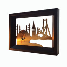 ساعت رومیزی روشا طرح استانبول کد 01