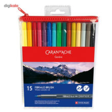 ماژیک آبرنگی 15 رنگ کارن داش مدل Fibralo Brush