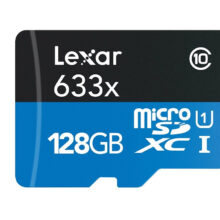 کارت حافظه‌ microSDXC لکسار مدل High-Performance کلاس 10 استاندارد UHS-I U1 سرعت 95MBps 633X همراه با آداپتور SD ظرفیت 128 گیگابایت