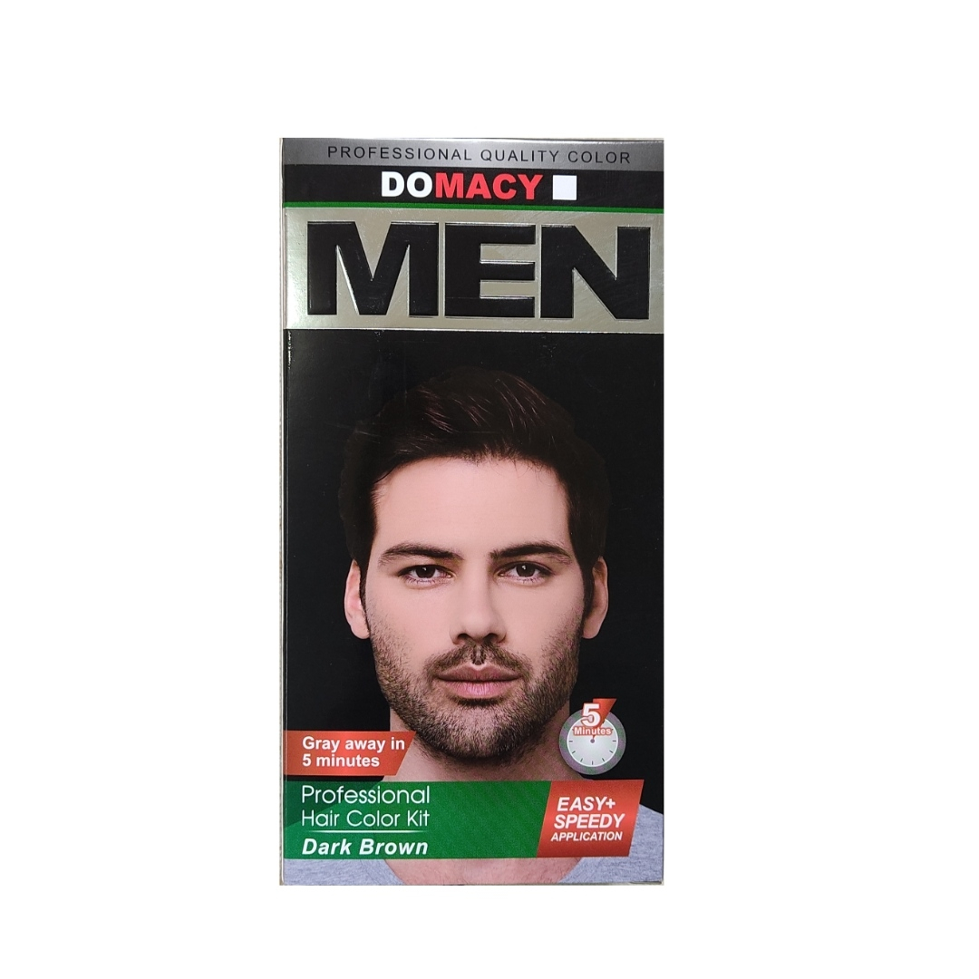 کیت رنگ مو دوماسی مدل B2 حجم ۵۰ میلی لیتر رنگ قهوه ای تیره