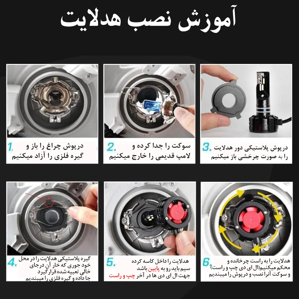 هدلایت لامپ خودرو تک پرو مدل T20 پایه H4 بسته دو عددی