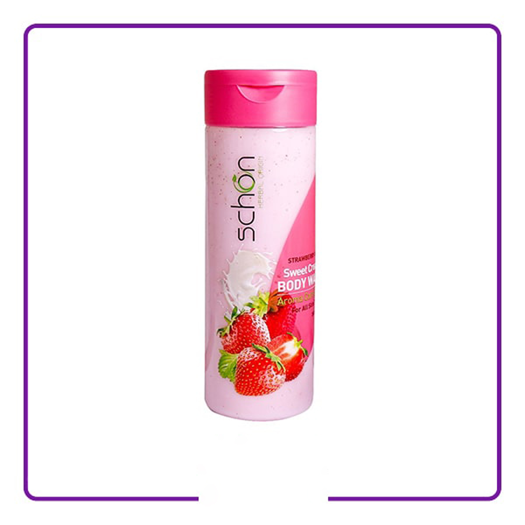 شامپو بدن شون مدل Strawberry And Milk حجم 300 میلی لیتر