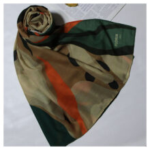 شال زنانه مدل نخی تابستانه خنک طرح برگ پاییزی کد ana-1902