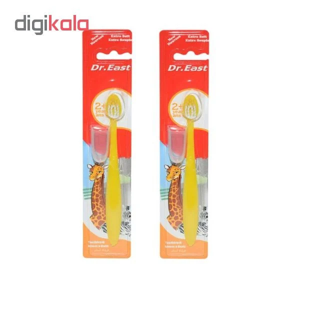 مسواک دکتر ایست مدل Colgate با برس نرم مجموعه 2 عددی
