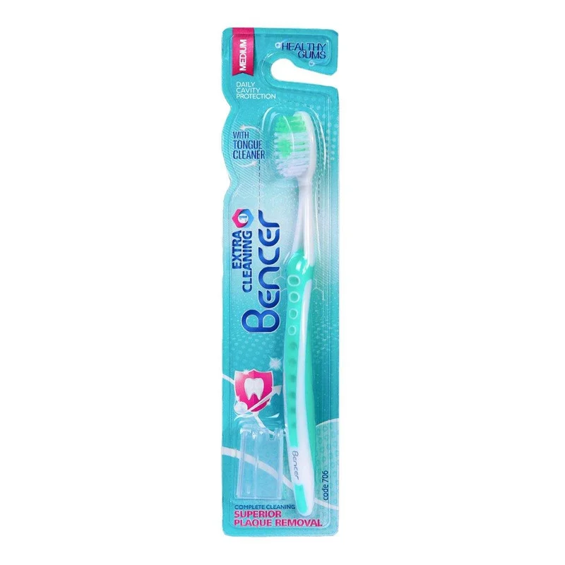 مسواک بنسر مدل Extra Cleaning با برس متوسط بسته 3 عددی