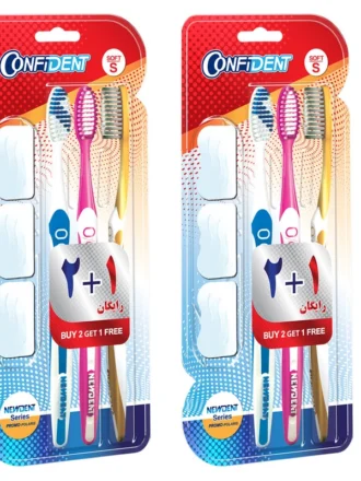 مسواک کانفیدنت مدل Pearl Promo Pack با برس نرم مجموعه 2 عددی
