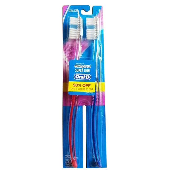 مسواک اورال-بی سری COMPLETE مدل SUPER THIN  با برس خیلی نرم بسته 2 عددی