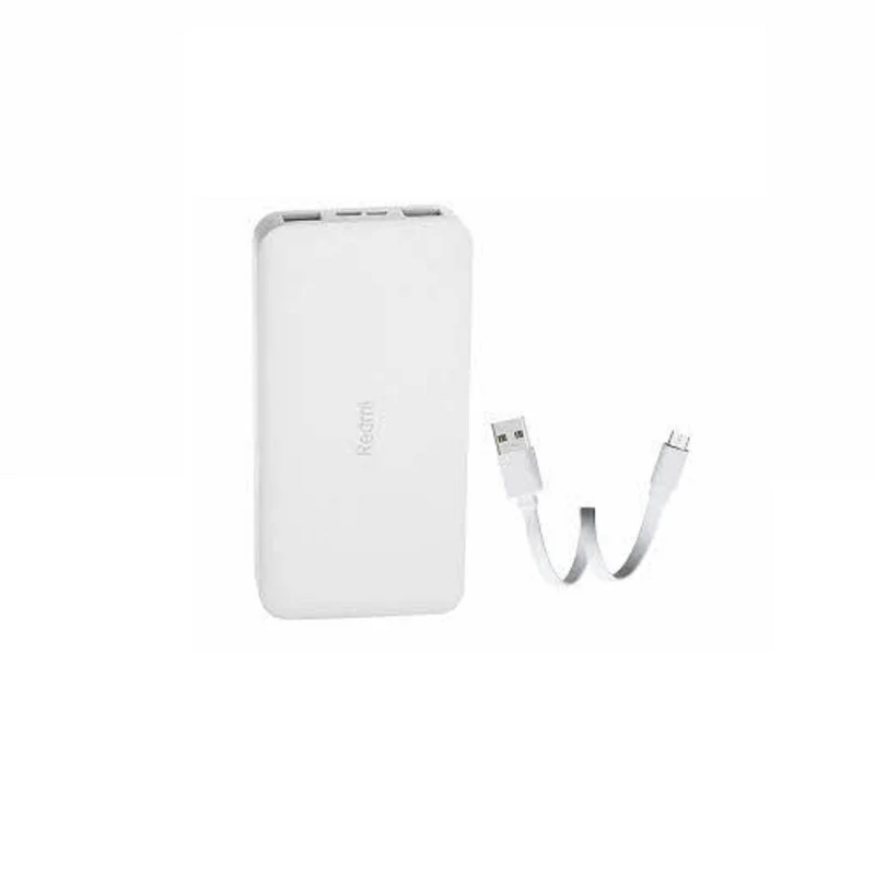 پاوربانک 10 وات شیائومی مدل Redmi ظرفیت 10000 میلی آمپر ساعت به همراه کابل تبدیل microUSB