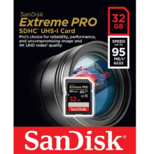 کارت حافظه SDHC سن دیسک مدل Extreme Pro V30 کلاس 10 استاندارد UHS-I U3 سرعت 633X 95MBps ظرفیت 32 گیگابایت