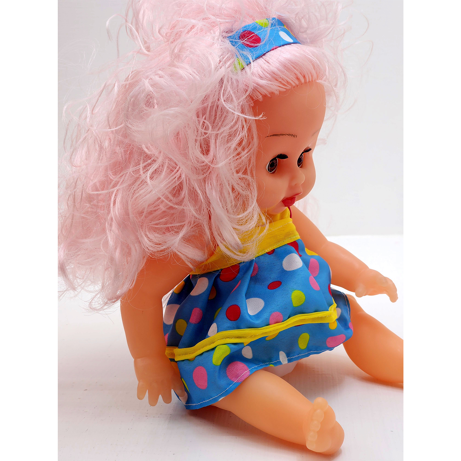 عروسک ناب سل مدل دخترک مو فرفری ارتفاع 30 سانتی متر