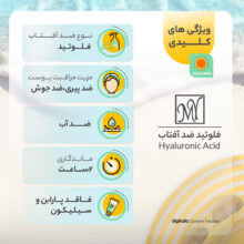 فلوئید ضدآفتاب بی‌رنگ مای SPF50 مدل Hyaluronic Acid مناسب انواع پوست، حجم 50 میلی‌لیتر