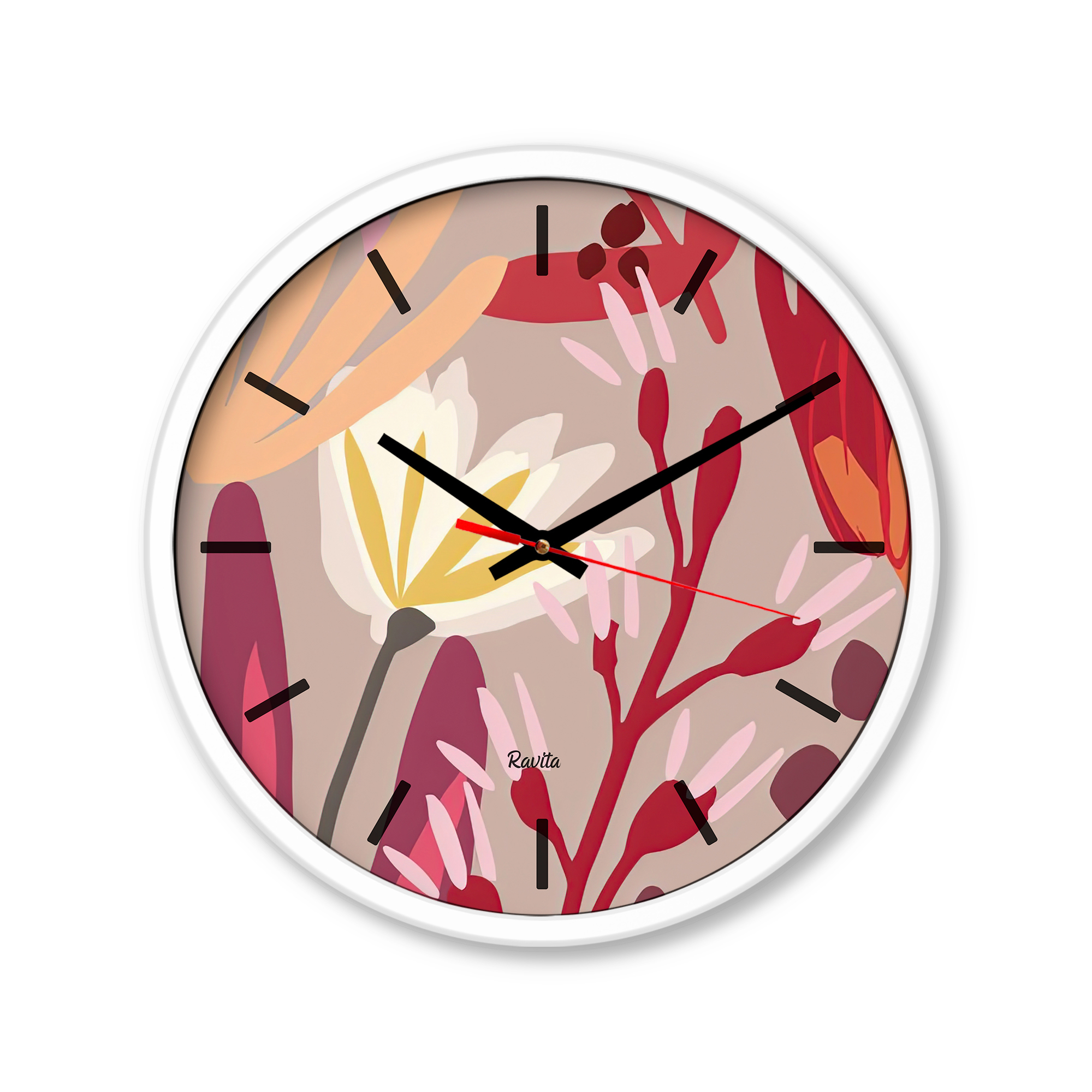 ساعت رومیزی راویتا مدل flower کد 1857