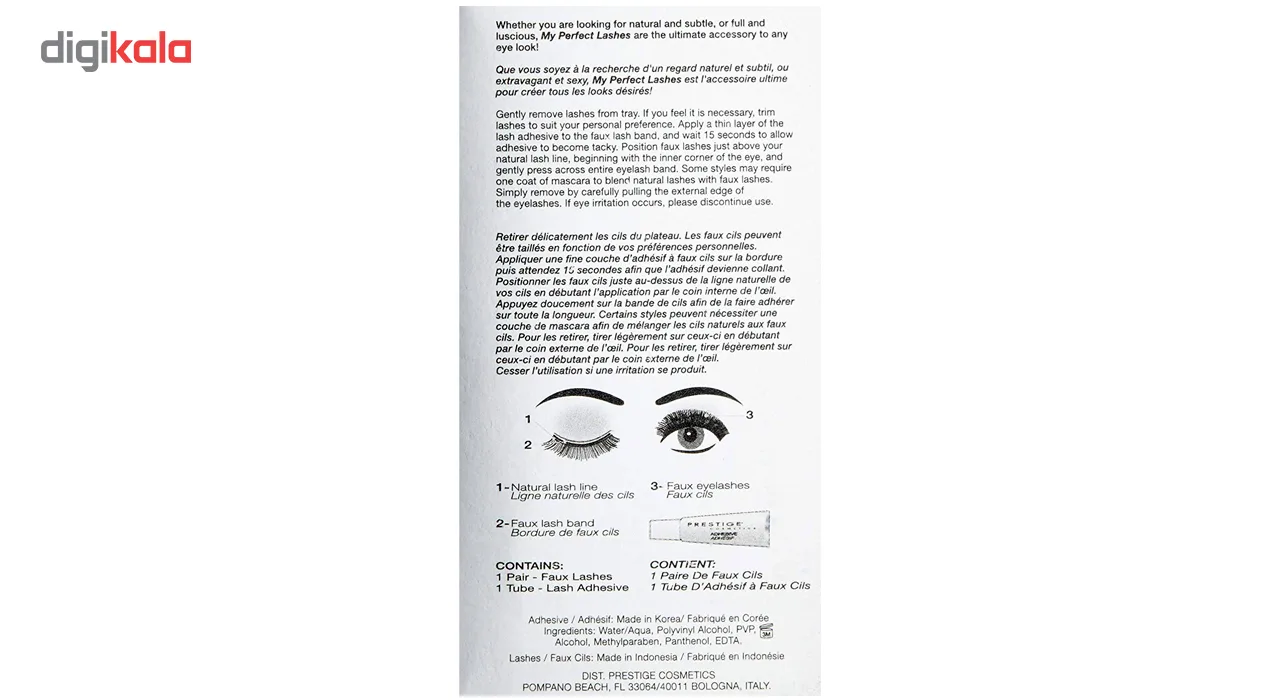 مژه مصنوعی پرستیژ مدل Faux Lashes Marissa شماره FL-06