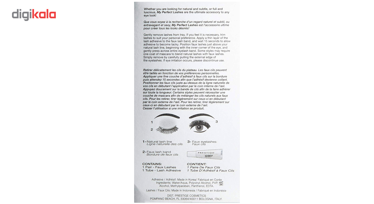 مژه مصنوعی پرستیژ مدل Faux Lashes Adriana شماره FL-10