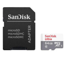 کارت حافظه microSDXC سن دیسک مدل Ultra کلاس 10 استاندارد UHS-I سرعت 100MBps ظرفیت 64 گیگابایت به همراه آداپتور SD