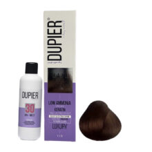 رنگ مو دوپیر شماره 6/65 W5 حجم 100 میلی لیتر رنگ بلوند فندقی تیره به همراه اکسیدان مدل 2 نه درصدی حجم 150 میلی لیتر