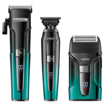 ماشین اصلاح موی سر و صورت وی جی ار مدل v-694 مجموعه 3 عددی