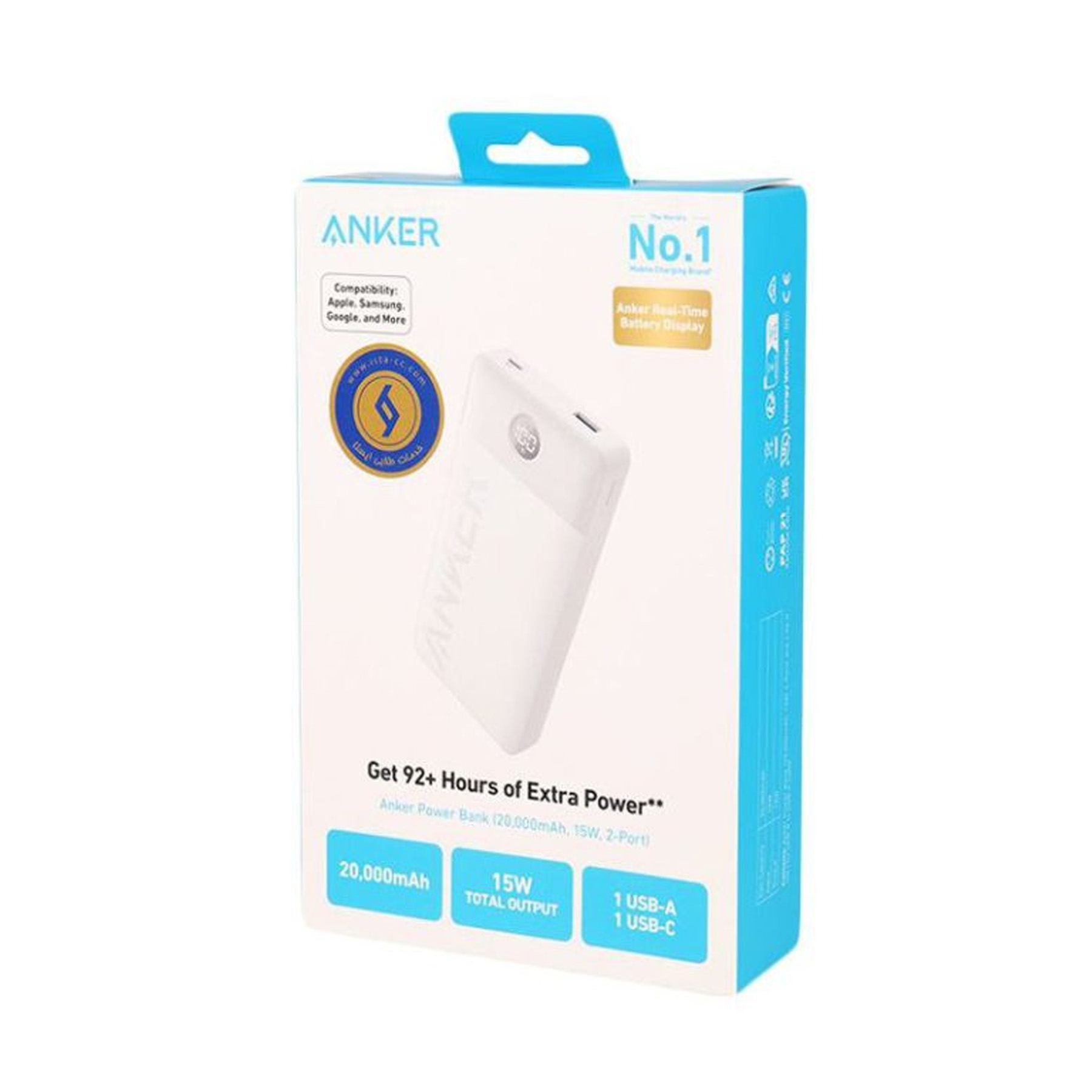 پاوربانک انکر مدل A1367H21 ظرفیت 20000 میلی آمپر ساعت