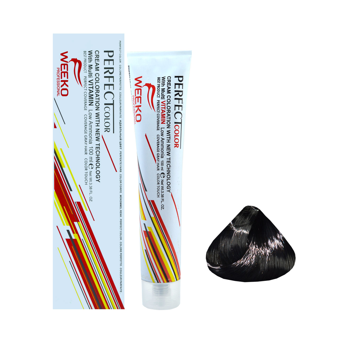 رنگ مو ویکو شماره 2.0 حجم 100 میلی لیتر رنگ قهوه ای خیلی تیره