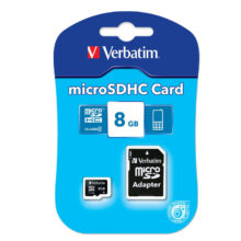 کارت حافظه‌ microSDHC ورباتیم مدل Premier کلاس 10 استاندارد UHS-I U1 سرعت 100MBps ظرفیت 8 گیگابایت به همراه آداپتور SD