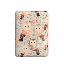 آینه جیبی مدل چرم پفکی طرح جغد کد 03