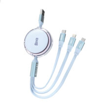 کابل تبدیل USB به لایتنینگ / MicroUSB / USB-C بیوا مدل C-22 طول 1.1متر