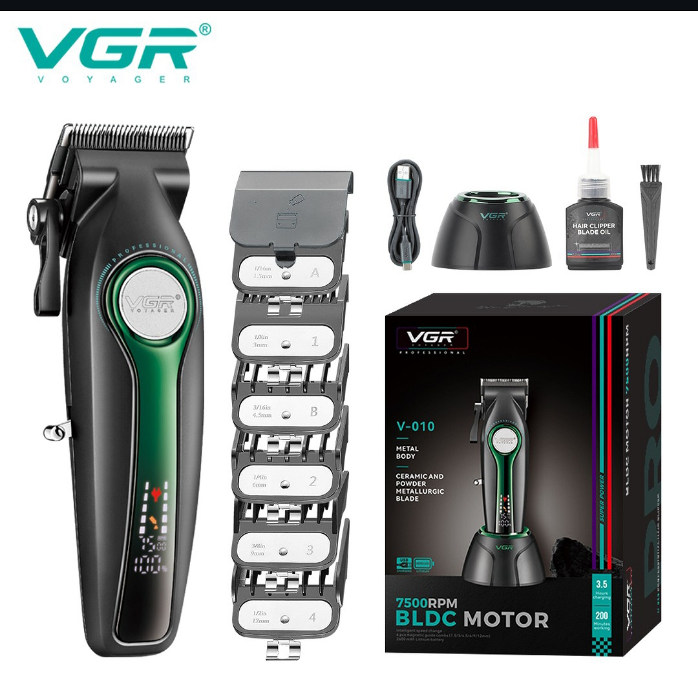 ماشین اصلاح موی سر و صورت وی جی ار مدل v-010
