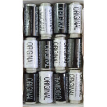 نخ خیاطی مدل WTE -BLK کد SHR-61 بسته 12 عددی