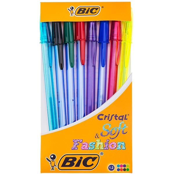 خودکار بیک مدل Cristal Soft and Fashion - بسته 8 عددی