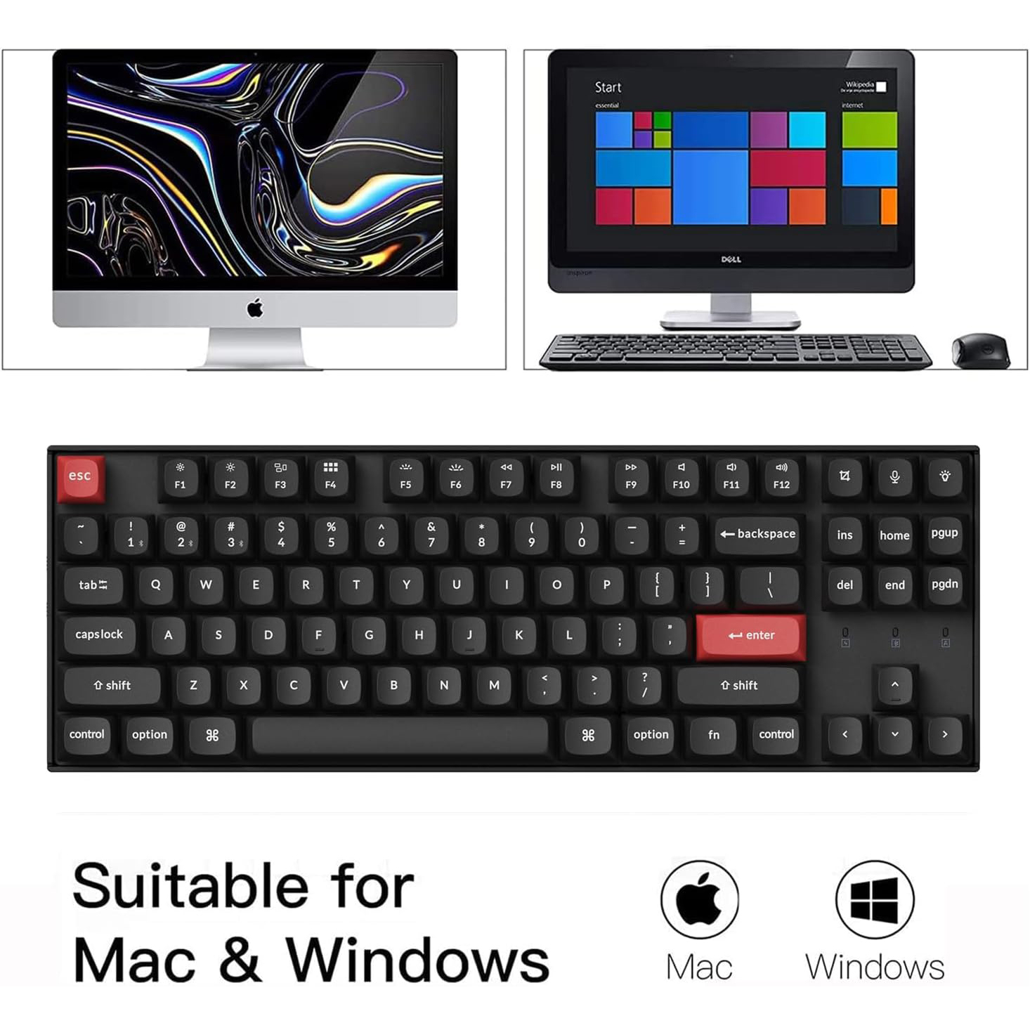 کیبورد گیمینگ کیکورن مدل K8 Pro Aluminum RGB Red Switch