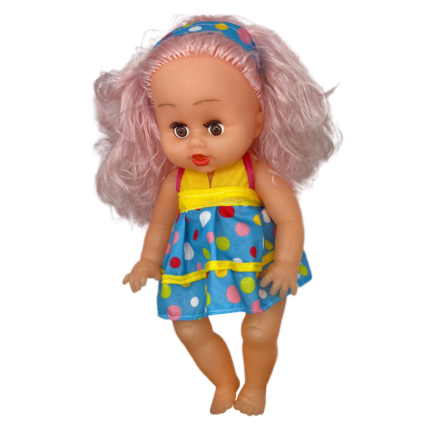 عروسک ناب سل مدل دخترک مو فرفری ارتفاع 30 سانتی متر