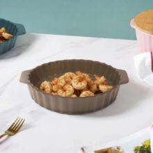 سینی سرامیکی بومی مدل لازانیا دایره مات