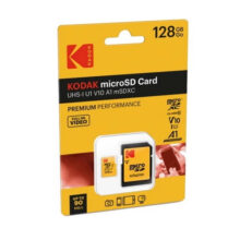 کارت حافظه microSD کداک مدل V10 کلاس 10 استاندارد C10 سرعت 90mbps ظرفیت 128 گیگابایت به همراه آداپتور
