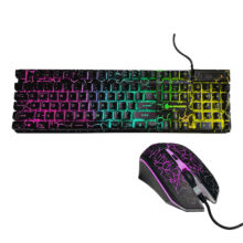 کیبورد و ماوس گیمینگ شیپادو مدل D500، سوییچ ممبران، Full-Size، نورپردازی LED RGB