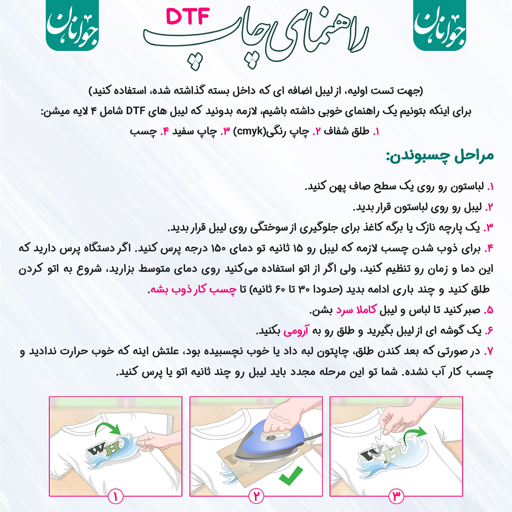 استیکر پارچه و لباس مدل دی تی اف طرح جیبی کد H10.476 مجموعه 5 عددی