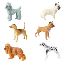 فیگور مدل سگهای اهلی  کد MG7-006A مجموعه 6 عددی