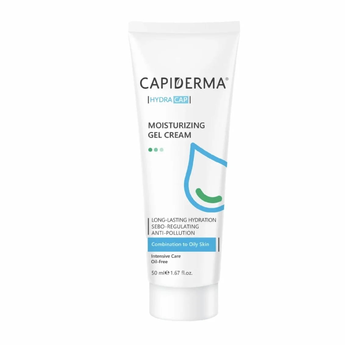 ژل کرم آبرسان دست و صورت و بدن کپیدرما مدل Hydracap مناسب برای پوست چرب حجم 50 میلی لیتر
