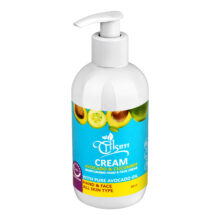 کرم مرطوب کننده دست و صورت تیلسیم مدل Cucumber and Avocado مناسب برای انواع پوست حجم 200 میلی لیتر