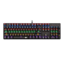 کیبورد گیمینگ ردراگون مدل K208، سوییچ مکانیکال آبی، Full-Size، نورپردازی RGB