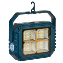 نورافکن دستی مدل شارژی و خورشیدی 112LED با نور مهتابی