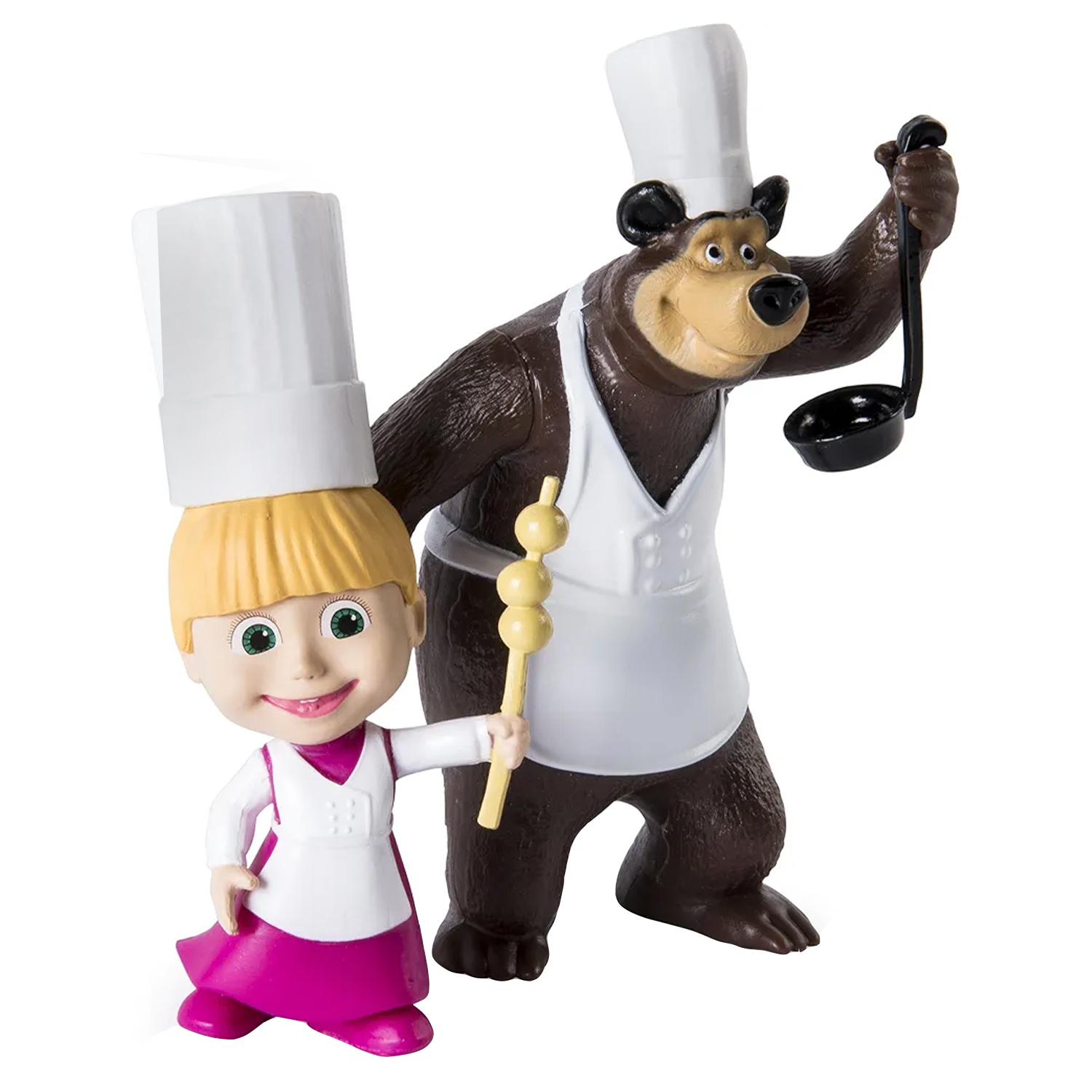 فیگور ناب سل مدل میشا و آقا خرسه آشپز مجموعه 2 عددی