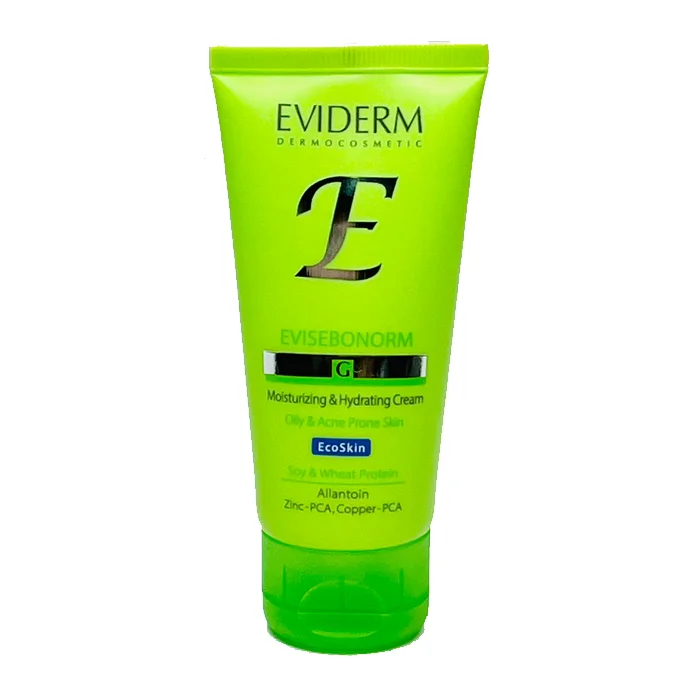 کرم مرطوب کننده و آبرسان صورت اویدرم مدل EcoSkin مناسب برای پوست چرب حجم 50 میلی‌لیتر