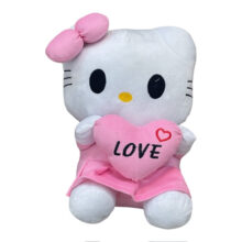 عروسک مدل کیتی قلبی ارتفاع 37 سانتی متر