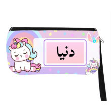 جامدادی مدل اسم شخصی طرح تک شاخ یونیکورن اسم دنیا کد 01072